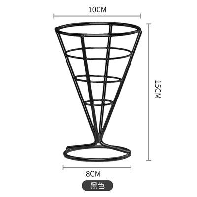 Stainless Steel French Fry Rack Dipping Bowl Snack Bowl Cake Display Rack Cone Shaped Food Storage Rack Dessert Plate Cake Stand