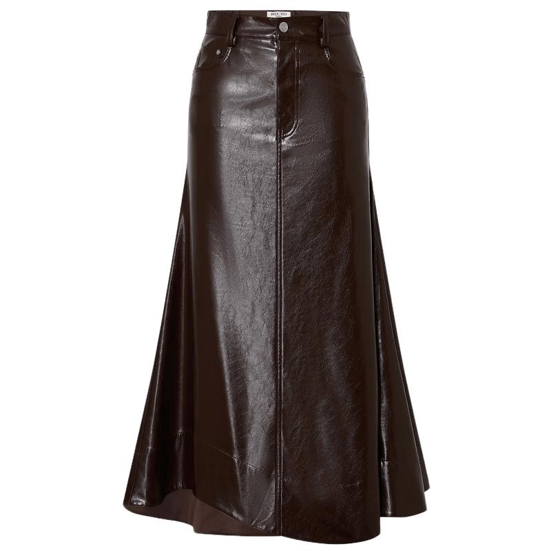 MO&Co. RECTO High-Waist Faux Leather Mermaid Skirt