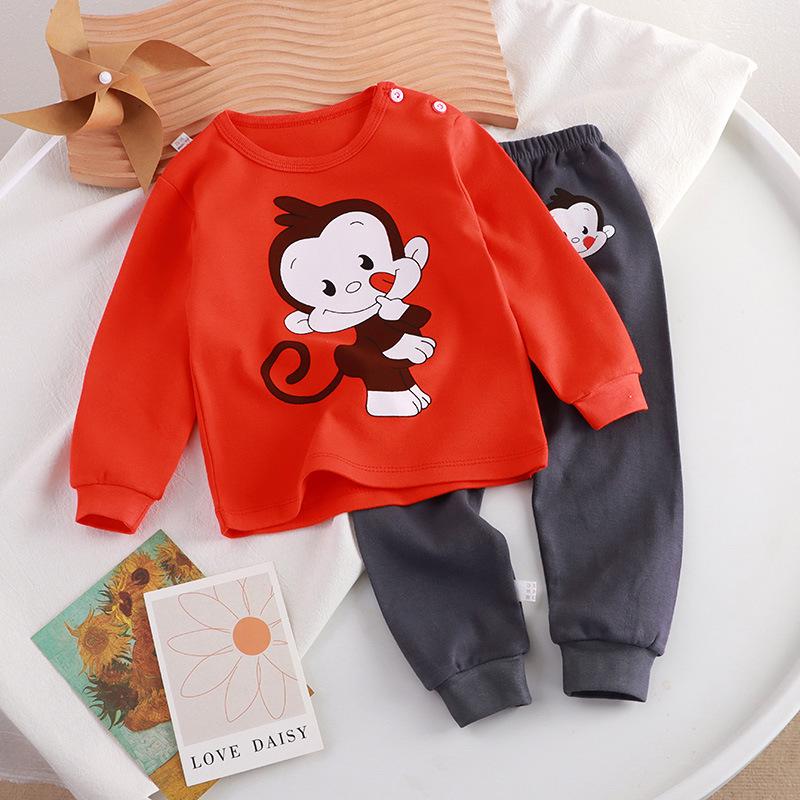 

Детский осенний хлопковый базовый слой: Мальчиковые брюки и девичьи пижамы 130cm