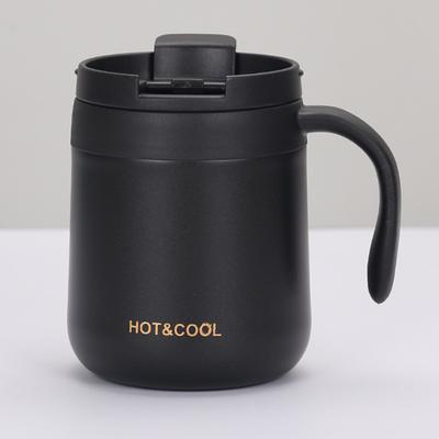 2025 New Product Office Coffee Cup Stainless Steel Double-Layer Vacuum Spray Paint Mug With Handle Heat Preservation Coffee Cup