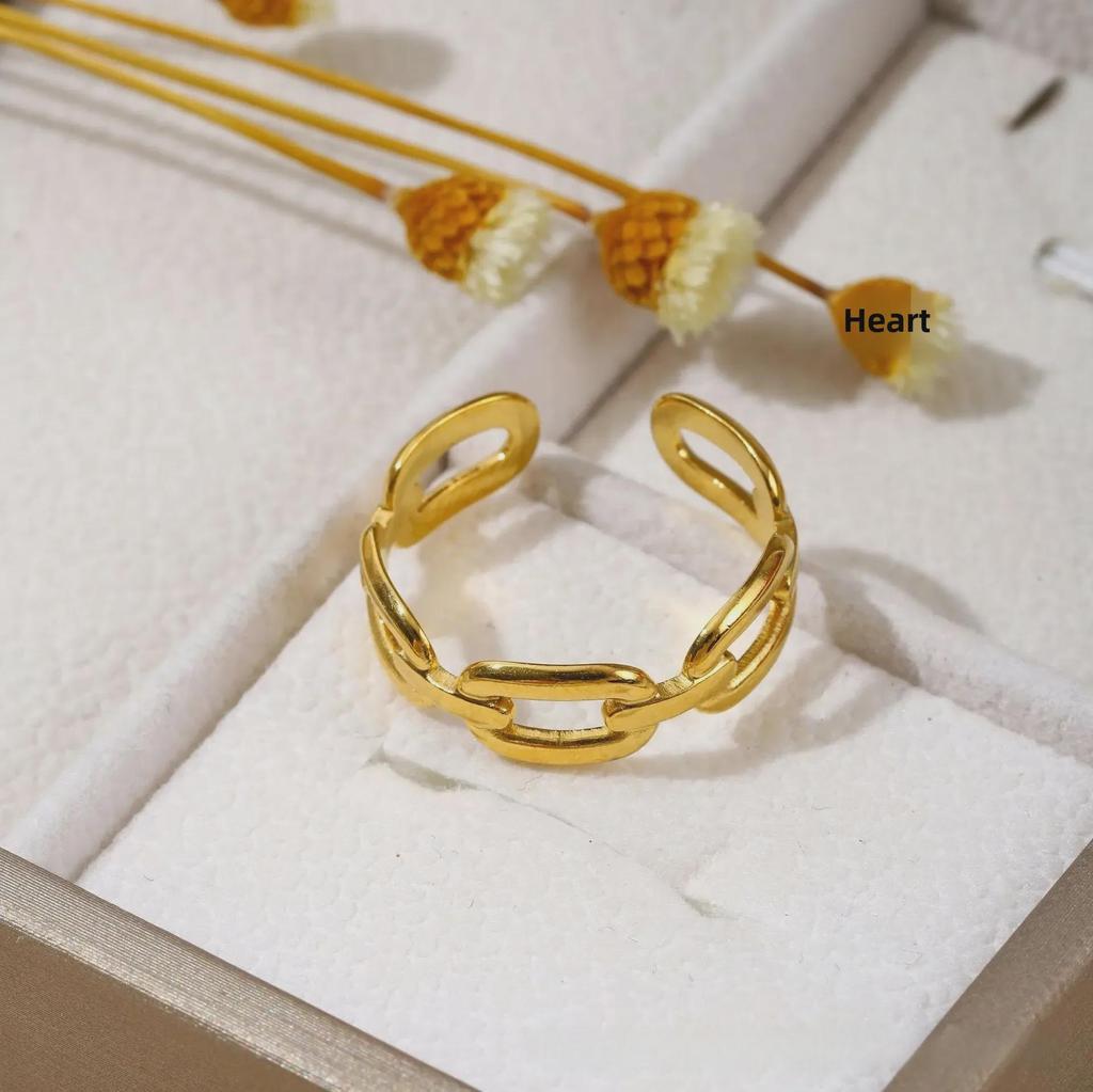 European & American Style Titanium Steel Open Ring - Fashionable, Versatile Jewelry for Women