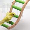 1PC Parrots Wooden Ladder Climbing Bridge Bird Perch Stand Chewing Toy Play Platform