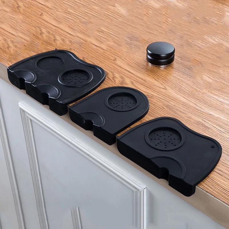 Kaffee Tamper Matte Silikon Tamperhalter Eckmatte Pad Rutschfeste Tampermatte Barista Espresso Kaffeegeschirr Tampwerkzeuge
