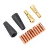15 Piece Welding Accessories Kit PTFE Gasless Nozzles Brass Gas Diffuser 9mm Copper Electrode Tips f