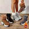 Snow Boots for Women,  Winter New Korean Version Suede Short Tube with Plush Insulation and Height Increasing Cotton Boots