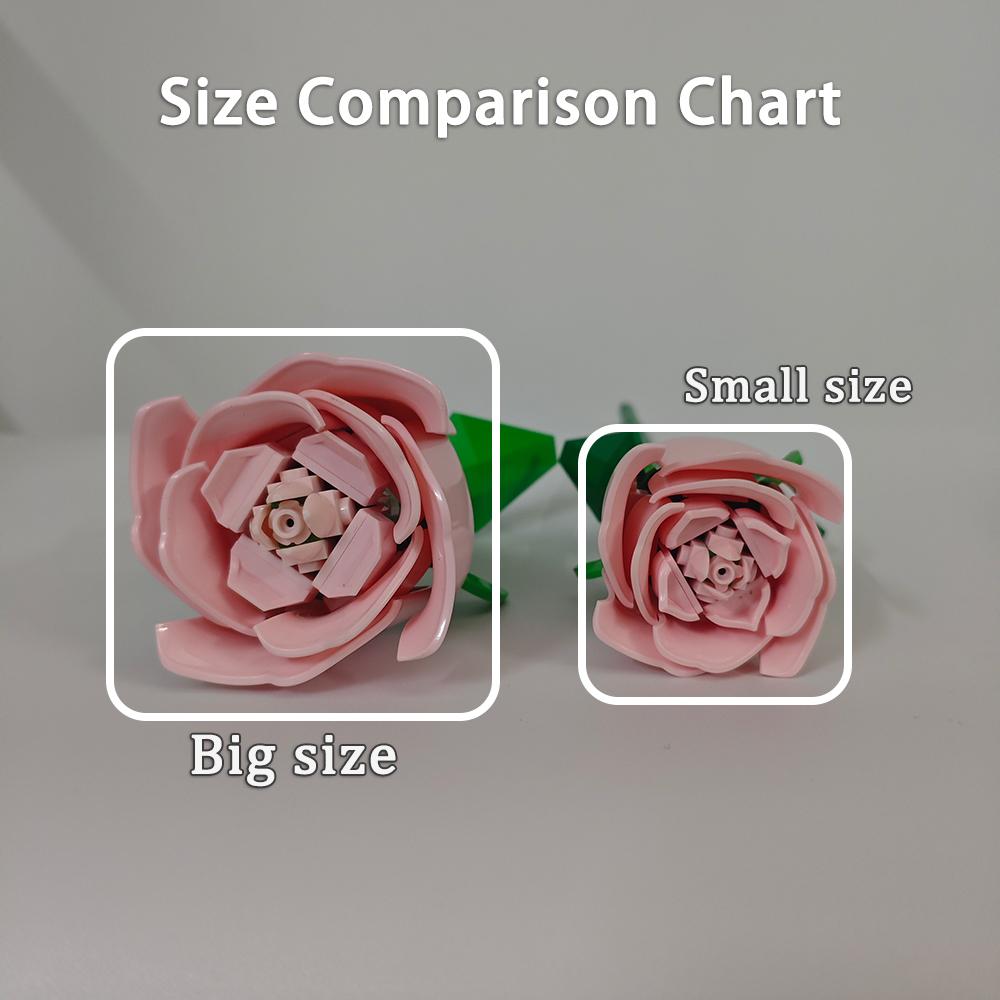 3D Ewige Blume Baustein-Set - Bestes Valentinstagsgeschenk für Freundin/Freund, Perfekt für Geburtstag/Jahrestag