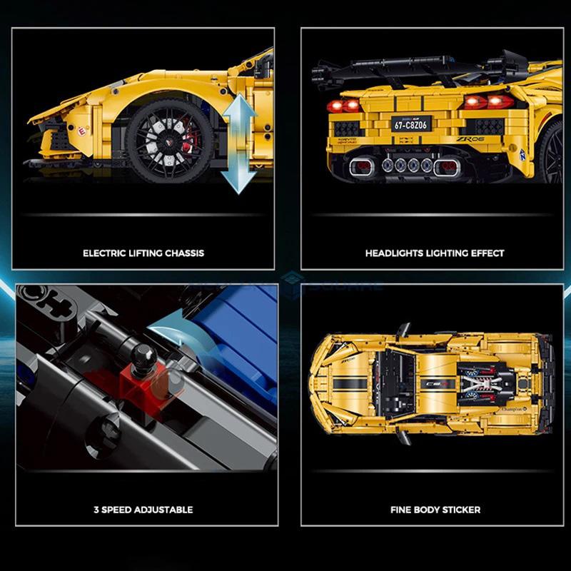 МОК 3788 шт. 1:8 Technic Super Sport Racing Car Модель Конструкторы Строительные блоки — фото 4