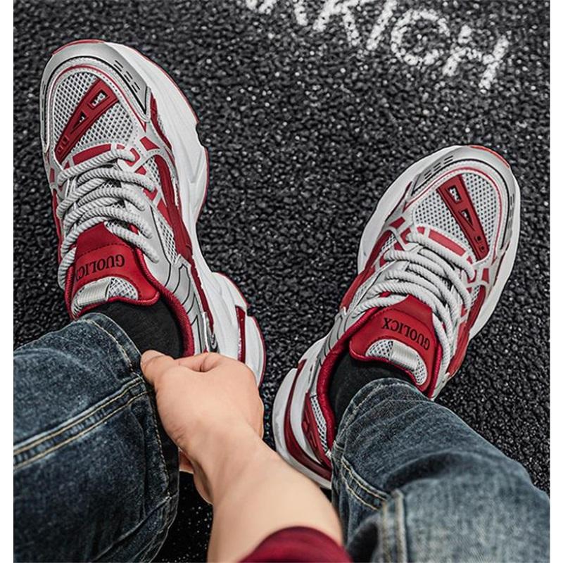 Men's shoes spring and summer breathable ultra-light soft sole non-slip shock absorption student running casual sports shoes