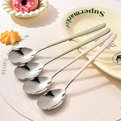 304 Stainless Steel Spoon Antirust Kitchen Spoons Utensils For Kitchen Accessories Ladle Tableware For Cafe Porridge Soup Home