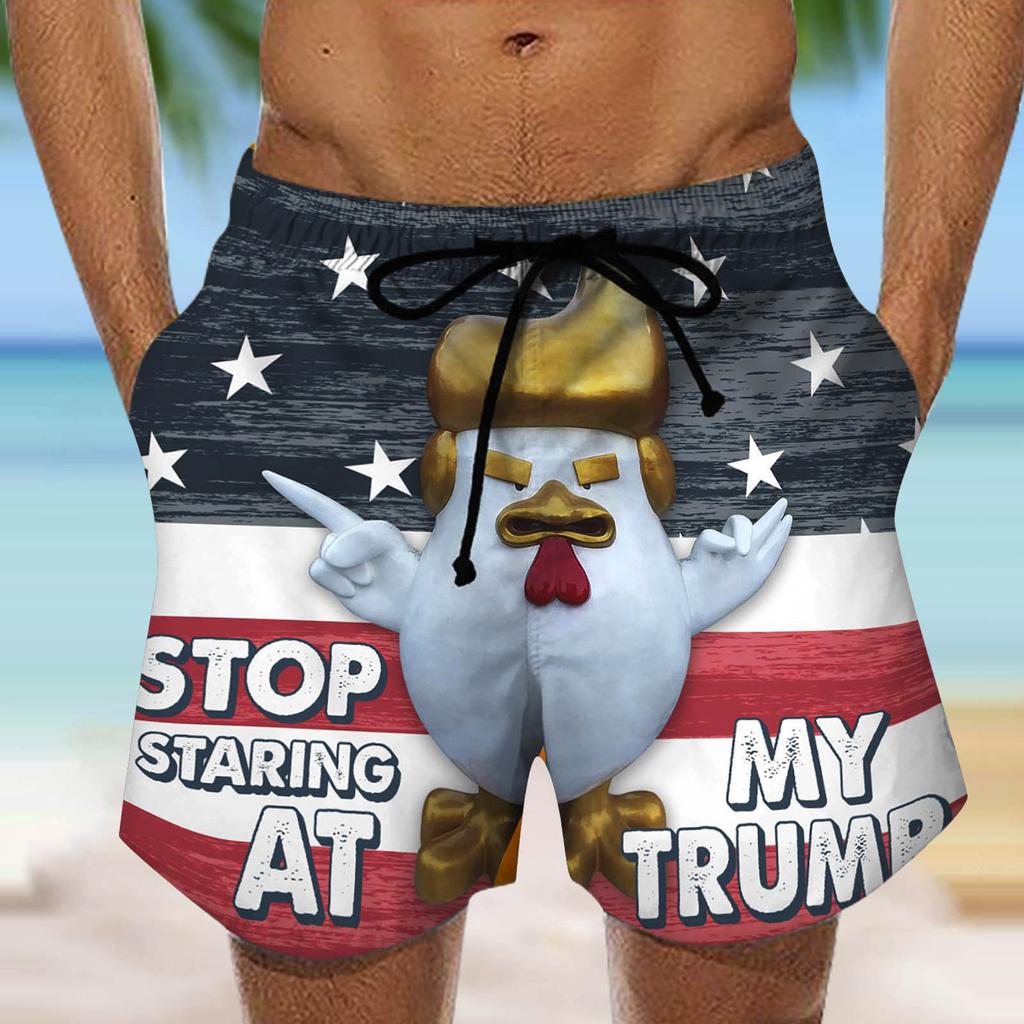 Pánské plavky Quick Dry Beach Surfing Běžecké šortky se stahovací šňůrkou