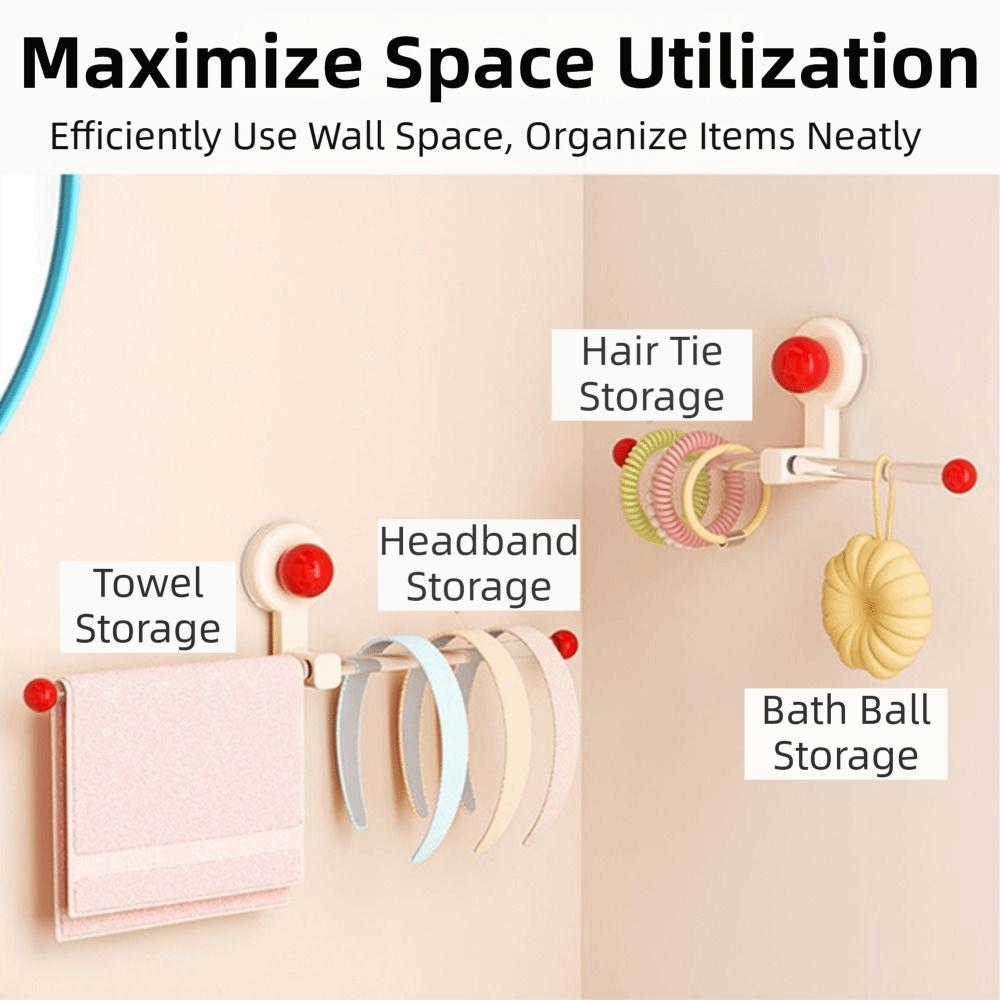 Suction Cup Towel Storage Hook Wall Mounted Hairband Storage Hook Hair Tie Storage Rack  Toilet