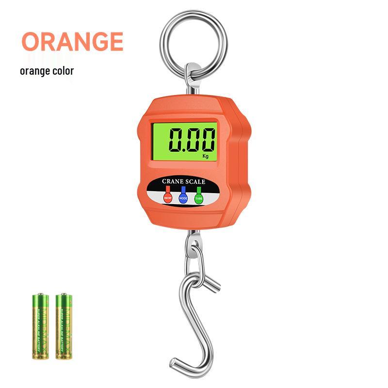 300kg Portable Electronic Crane Scale: Handheld Hook Scale for Industrial & Household Use L2 300kg - Orange