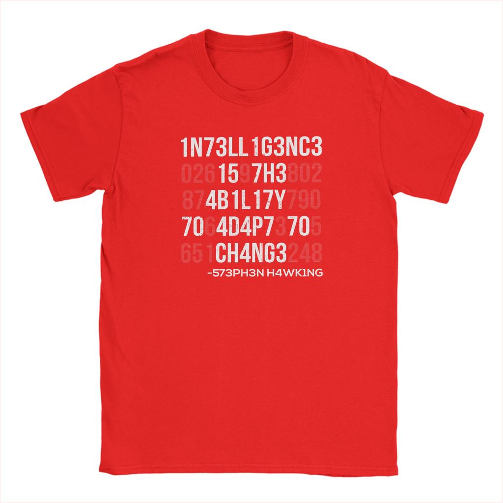 Funny Quote 1N73LL1G3NC3 T Shirt for Unisex Cotton Cool TShirts Crew Neck Tee Shirt Short Sleeve Tops Graphic Printed