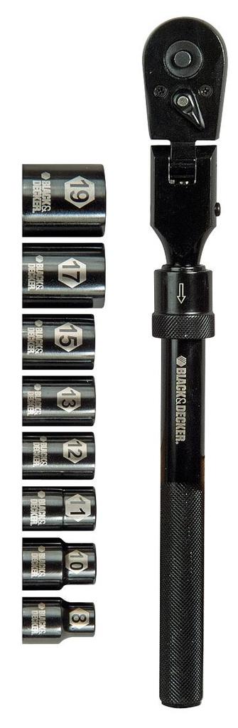 Decker BDHT0-71619 Set of Ratchet and Socket Wrenches Black Decker BDHT0-71619 Set of Ratchet and Socket Wrenches Black