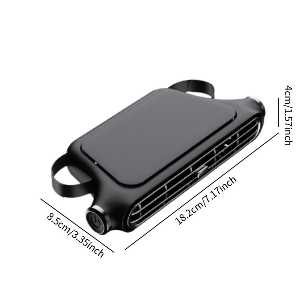 Auto Seat Fan for Backseat Driving Cooler Car Interior Camping Outdoor Summer Space Saving Automotive 3 Speeds USB Cooling Fan
