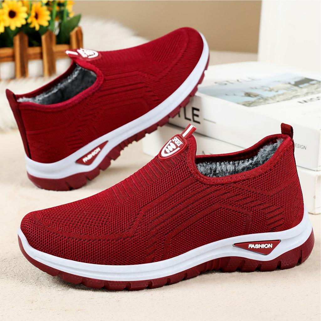 Shoes Women's shoes Versatile large size cotton shoes One-pedal cotton boots Fleece thickened women's short boots Cold-proof and warm women's boots