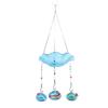 Hummingbird Feeder Bird Bath for Outdoors 2 In 1 Hanging Solar Bird Bath Fountain with 3 Feeder