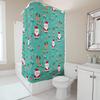 TU Christmas Shower Curtain Festive Holiday Decor Waterproof Bathroom Set Merry Xmas Pattern Farmhouse Style Modern Design Holid