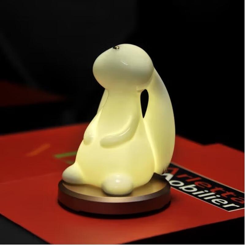Starry Rabbit Voice-Controlled Ceramic Night Light
