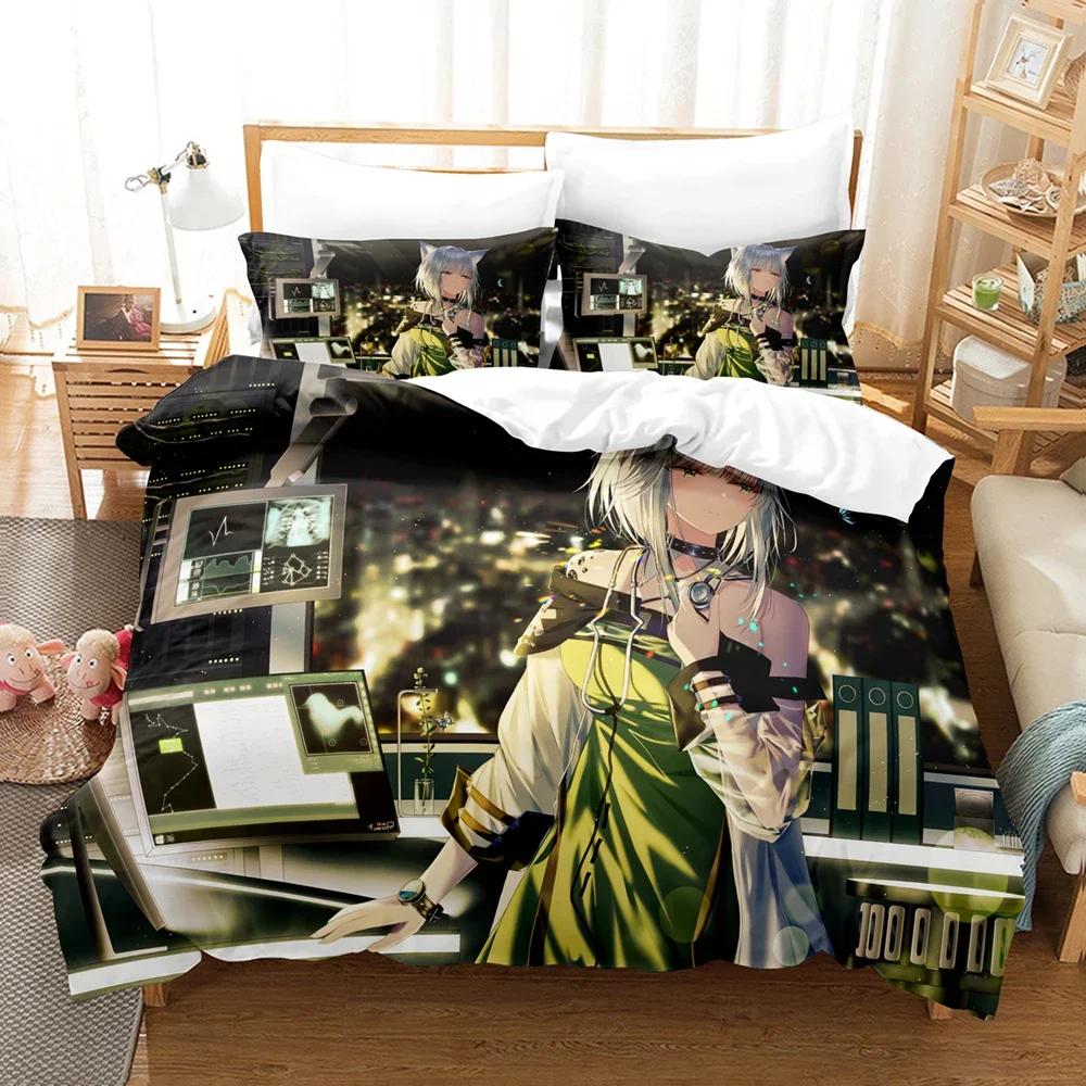 Anime Game Arknights Bedding Set Single Twin Double Queen King Cal King Size Bed Linen Set