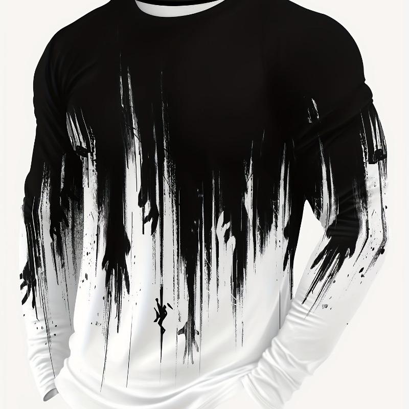 Men's 3D Printed Poker Long Sleeve T-Shirt Top