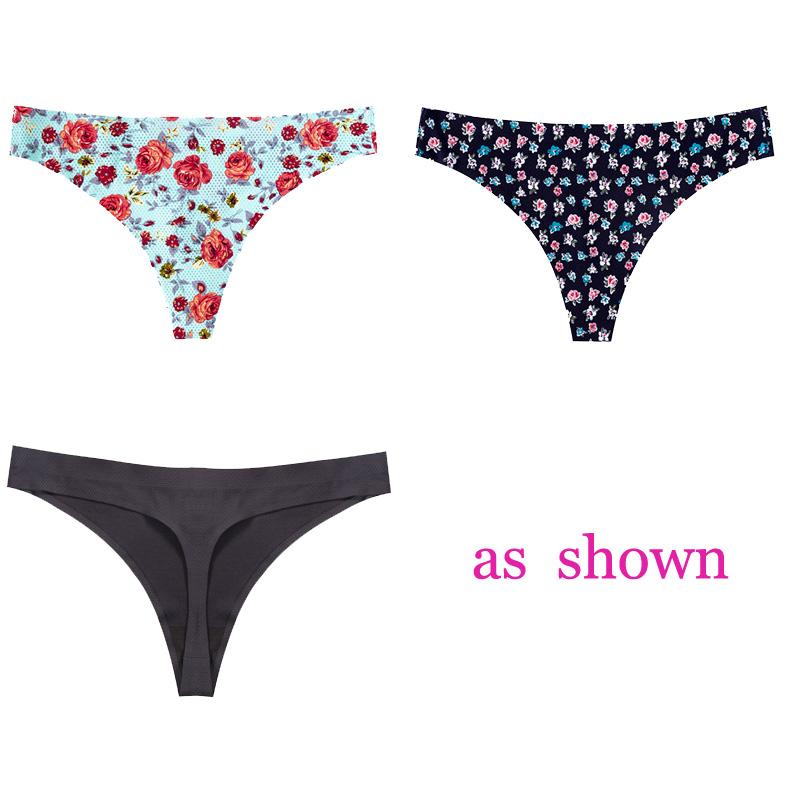 CINOON 3 Teile/los Frauen Sexy Blumen Dessous Versuchung Low-taille Höschen Tanga Keine Spur Atmungsaktive Unterwäsche G String Dessous