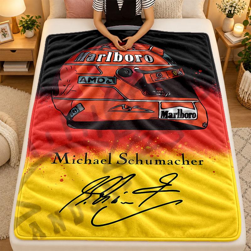 Coperta di Flanella Michael Schumacher Calda Morbida Coperta Plaid per Uso Interno Divano Letto Soggiorno