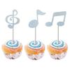 Musical Theme Party Decoration Quaver Shaped Cake Insert Safe Paper Craft Eighth Note Toppers For Dessert Display