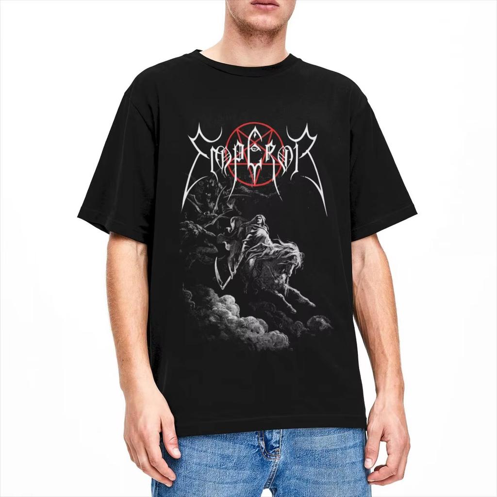 Men Women T Shirt Emperor Band Black Metal Merch Fashion Cotton Short Sleeve T Shirt O-Neck Large Size T Shirt