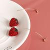 1Pair Shiny Stud Earrings Set Rhinestone Fruit Pendant Earrings  Party Decoration