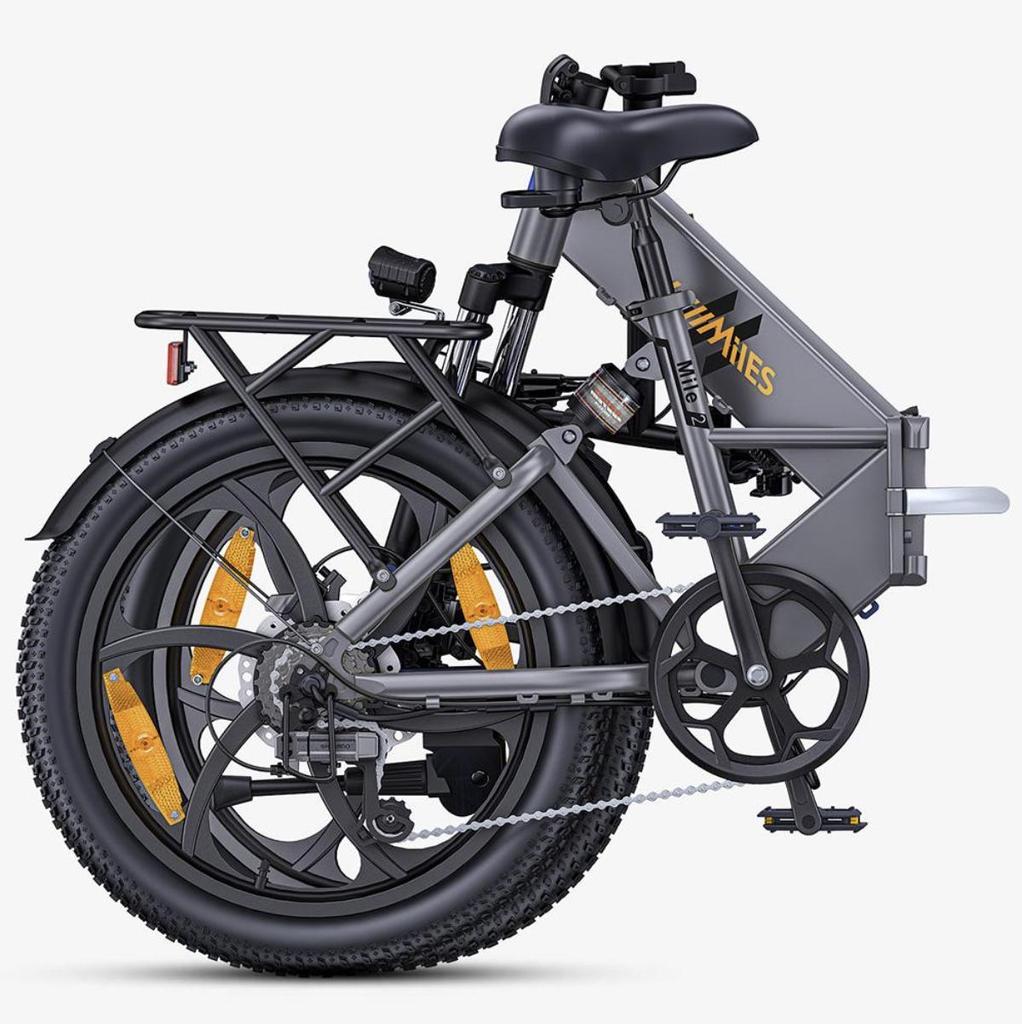 HillMiles Mile 2 Adult electric bicycles 250W motor 36V 13Ah battery 20x3.0-inch tires Shimano 7-speed Hydraulic disc brakes