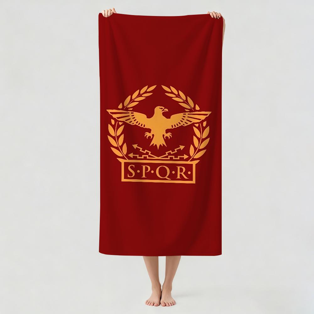 Fashion print SPQR Towel Drying Bath Towel Applicable To Light Swimming Camping Yoga Beach Out