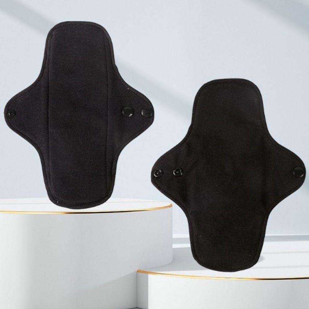

2 Sizes TPU Waterproof Napkins Black Useful Washable Sanitary Napkins Panties Accessories 18x23cm