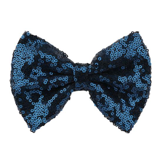 Hairpin Safety Rounded Corner Clip with Burr-Free Metal Spring Bow Shape Shiny Sequin Decoration Hairpin Children Sparkling Hair Accessory