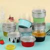20 Set Aluminum Foil Cake Cups Mini Cake Pans Disposable Baking Mold For Mousse Pudding Portion Baking Tray