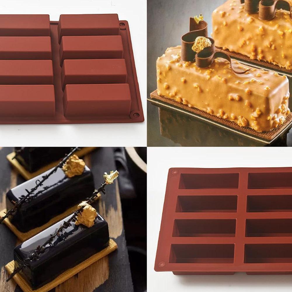 Rectangle Silicone Candy Molds for Baking Energy Bars Chocolate Bar Mold Protein Bars Cornbread Pudding Butter Mould