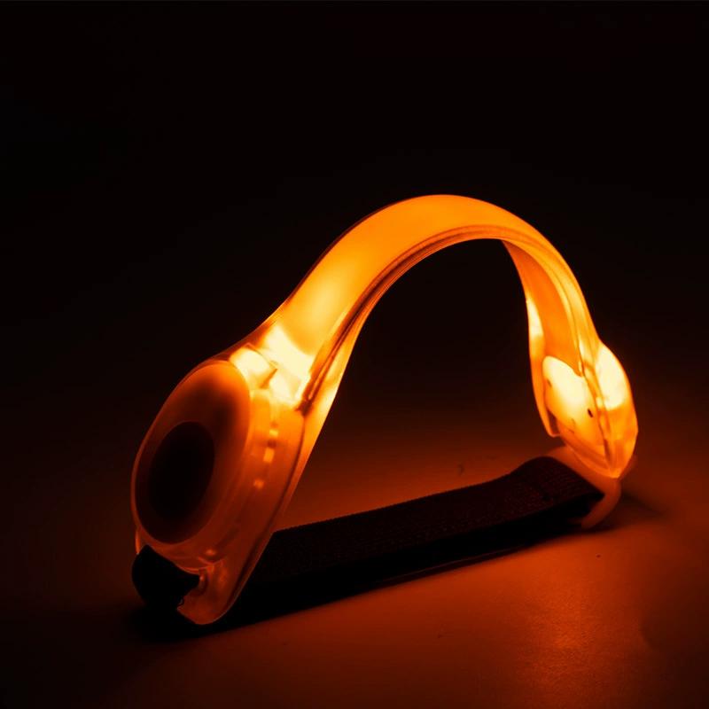 

Led Running Armband Arm Band Flashing Light Battery-operated Wristbands Adjustable Cycling Night Luminous Wearable Yellow Orange