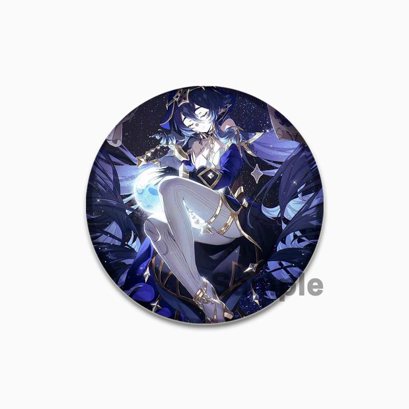 32/44/58MM Alloy Pins for Backpack Hat  Icon Cartoon Brooch  Genshin Impact Pin Fashion Jewelry Accessory