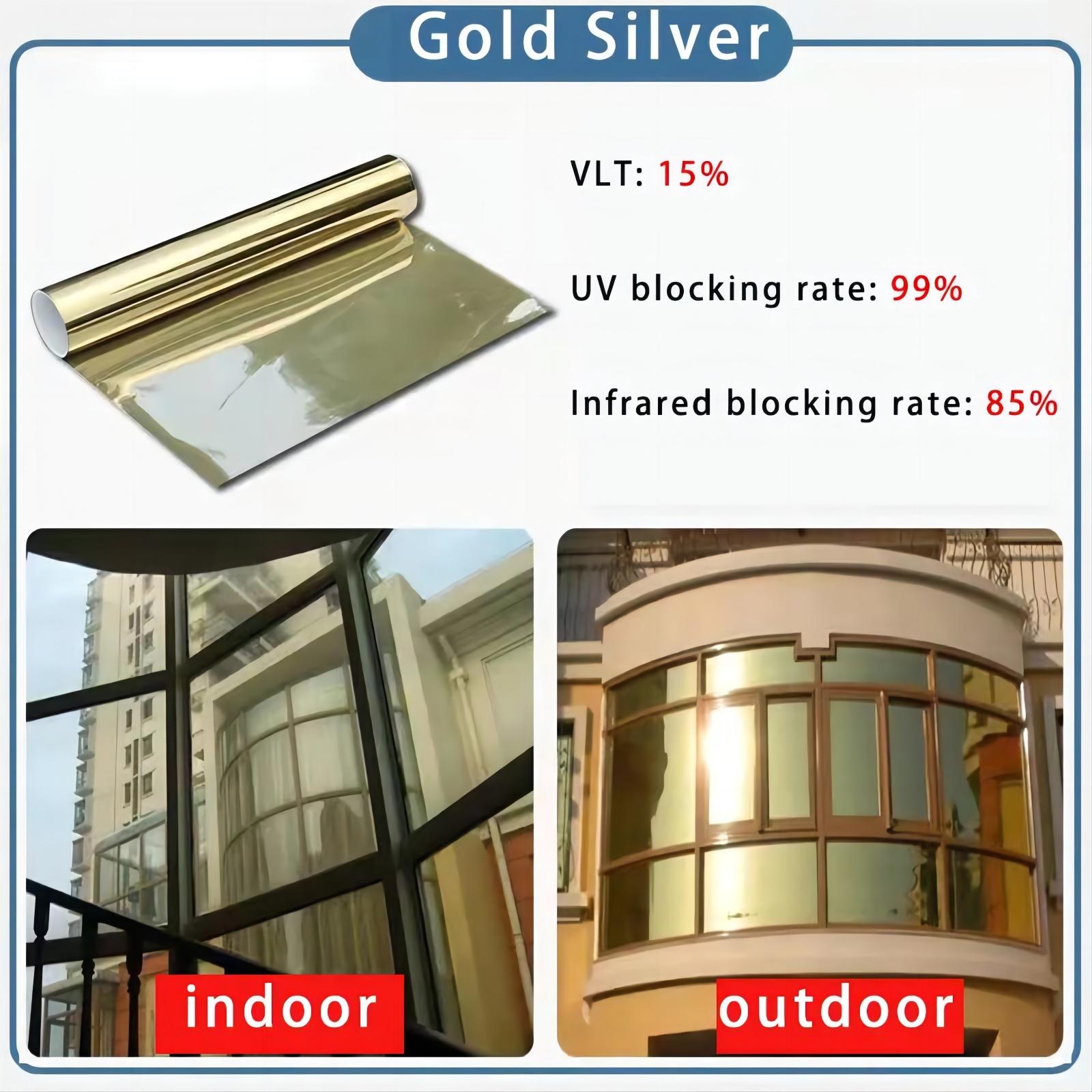 

Изоляционная оконная пленка, светоотражающая цветная пленка для окон, рождественские наклейки на окна, защитная пленка для окон, 99% УФ-отражающий винил 45x500cm