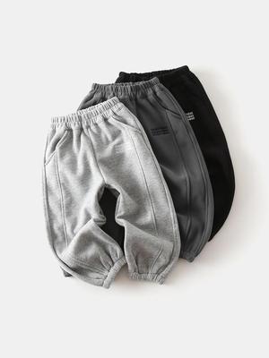 Boys' 2025 Winter Fleece-Lined Thickened Sweatpants: Cozy Children's Warm Sports Pants