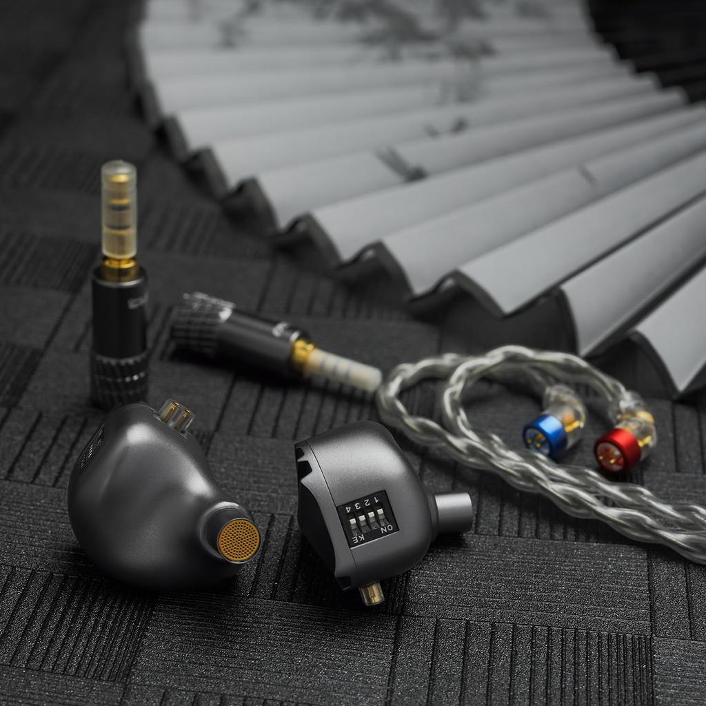 HiFiGo CVJ Kumo Flagship 8 BA Balanced Armature IEM Earphones with 4 Tone Tuning Switch and 3 Interchangeable Plugs In-Ear Monitors, In-Ear (Kumo)