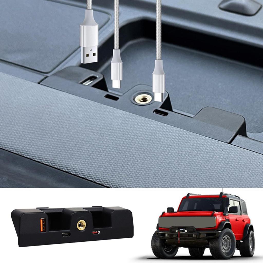 Versatile Compact High Speed Dashboard USB Charging Station 3 Ports Type C Adapter Suitable For MP3 Tablet Laptop Phone