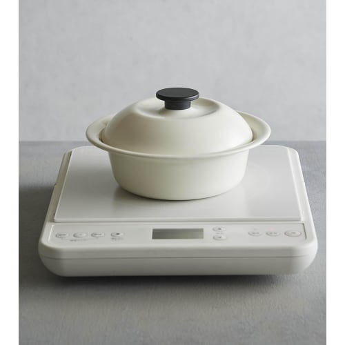 Nodahoro Enamel Heat-Resistant Pot, Small, Gas/IH Compatible, Perfect for Single-Person Ramen and Udon Noodles, Made in Japan, Milky White, KO-19MW