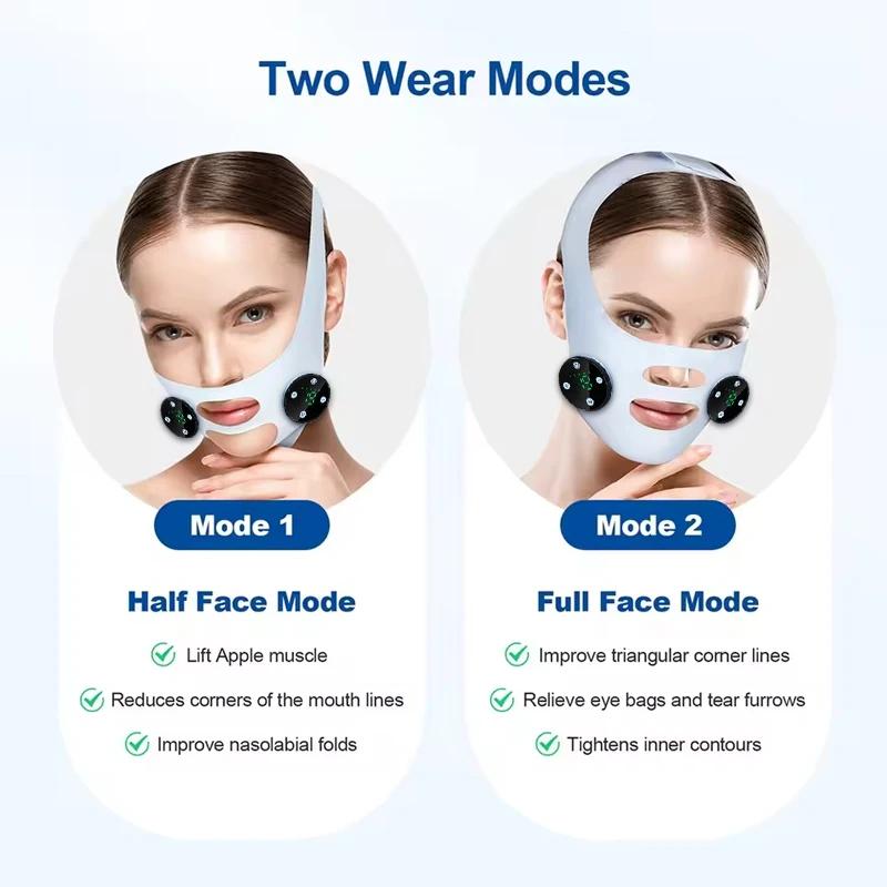 EMS Face Lifting Electric Face Slimming Strap Shaping  V Face Device Skin Tightening Anti-Wrinkle Facial Massager