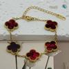 New Shiny Four-leaf Clover Bracelet Five-flower Fashion Sense Hand Jewelry Simple Jewelry
