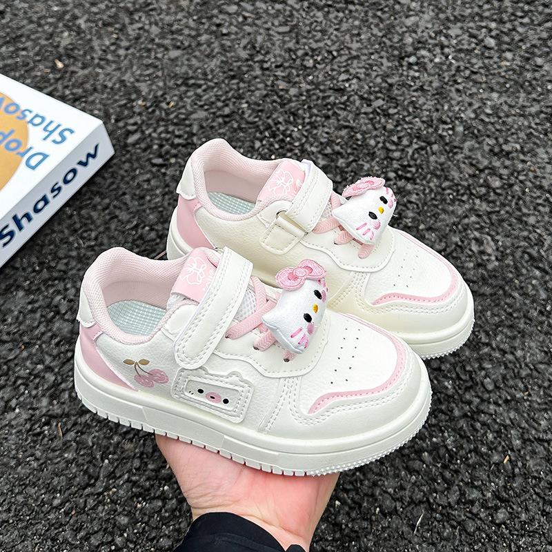 

Spring Children Versatile Soft Sole Anti Slip White Shoes Girls Casual Sneakers size 26 розовый