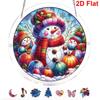 2D Flach, 1 Stück, 2D Flach - Acryl-Puzzle - Sun Catcher - Dreischichtiges Acryl - Mittlere Schicht ist ein Puzzle - Buntglas-Effekt Fenster Hänger