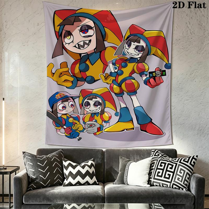 Psychedelic Pop Art Circus Tapestry Fashion Print Background Cloth Homestay Soft Decoration Tapestry Gift Soft