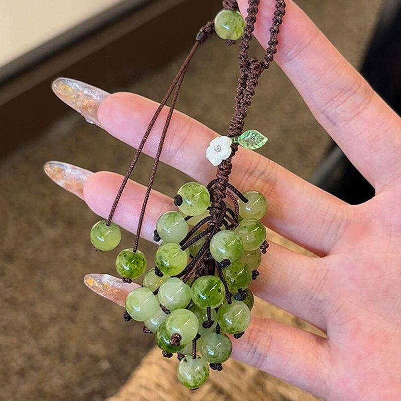 1PC Grape Pendant Lily Of The Valley DIY Craft Kit Fresh And Cute Phone Charm Bag Charm Creative Bag Charm
