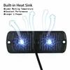 4PCS 12 Strobe LED Bernstein Warnleuchte Notfall Blinkende Seitenmarkierungslichtleisten Warnsignal